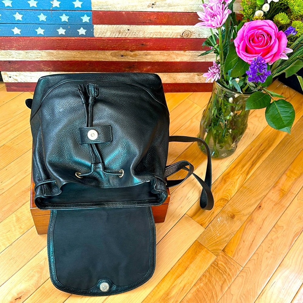 Coach Black Leather Backpack - Picture 5 of 8